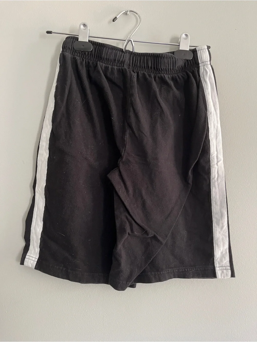 Set of 2 Boys Drawstring Shorts Sweatshorts- Black & Gray XL